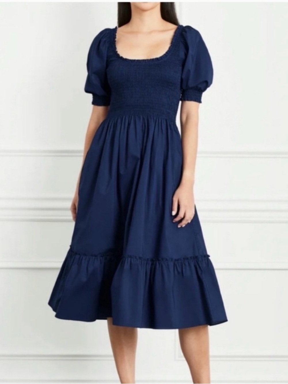 Hill House Midnight Blue Smocked Dress Louisa
